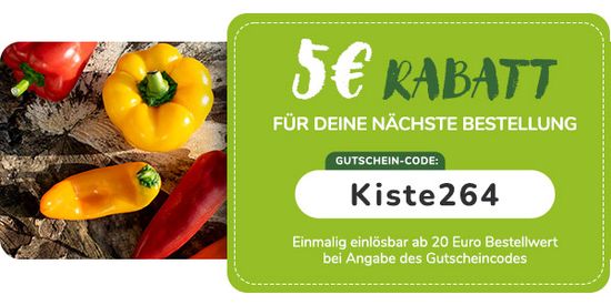 Gutschein: 5 Euro Rabatt mit Code Kisti264