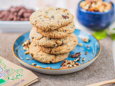 Produktfoto zu Schoko-Walnuss-Cookie (vegan)