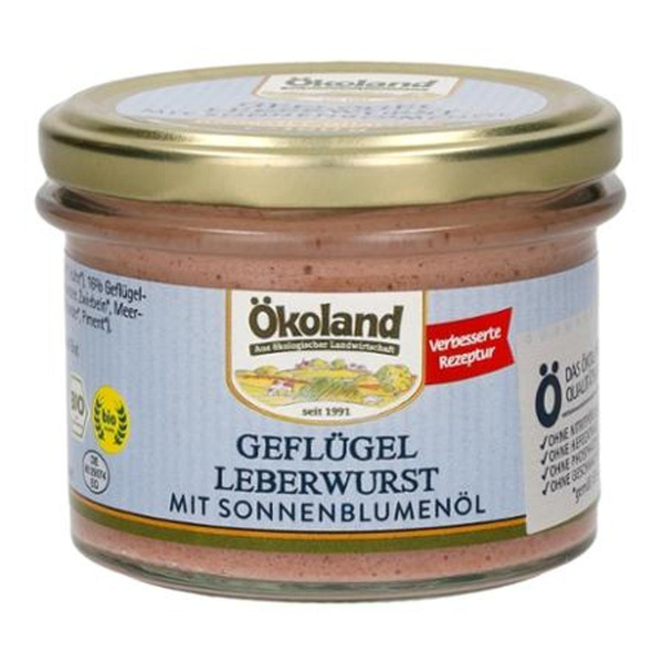Produktfoto zu Geflüge- Leberwurst mit Sonnenblumenöl 160g