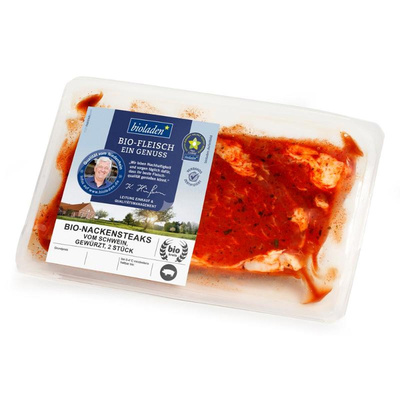 Produktfoto zu b* Schweinenackensteaks, gewürzt (2 Stück) ca.300g
