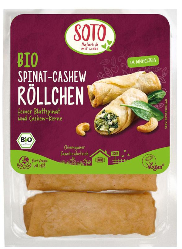 Produktfoto zu Spinat-Cashew-Röllchen (4 Stück) 200g