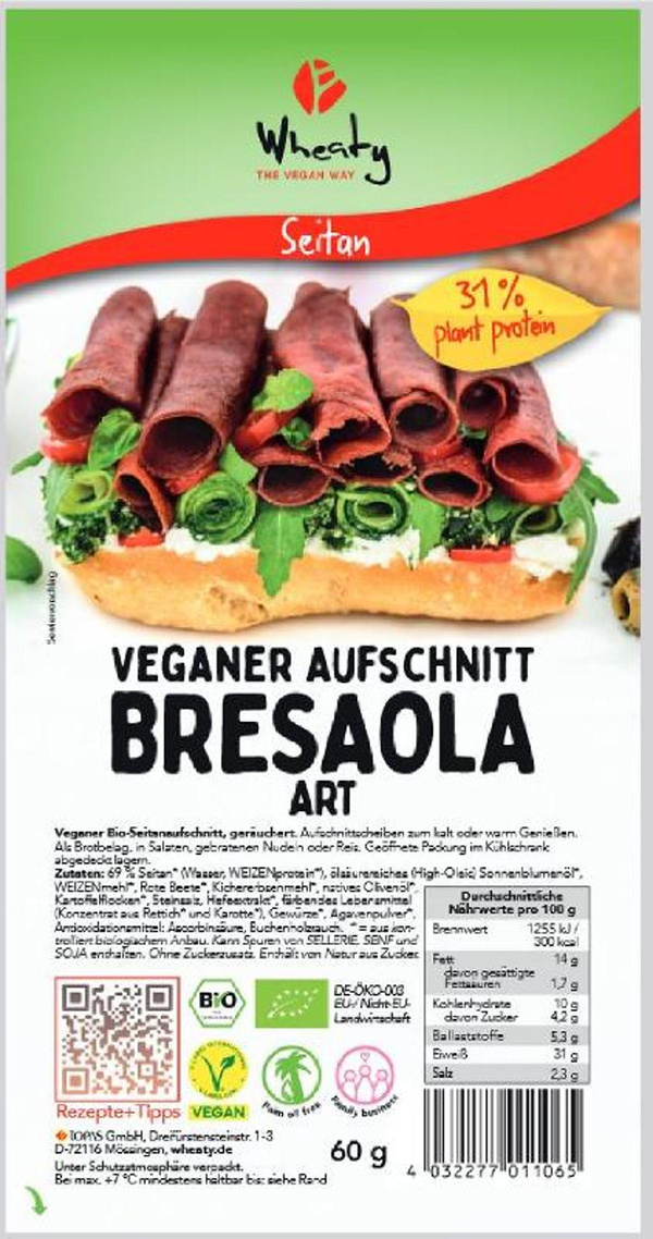 Produktfoto zu Wheaty Aufschnitt Bresaola Art 80g