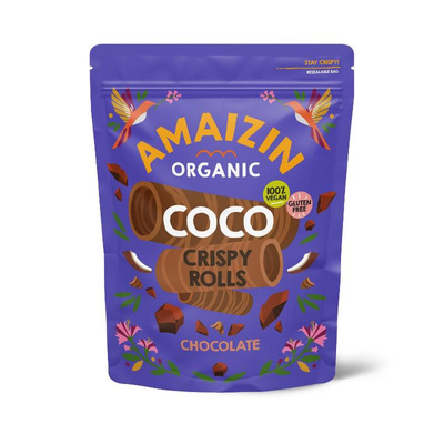 Produktfoto zu Coco Crispy Rolls Chocolate (Kokosnuss-Snack) 140g