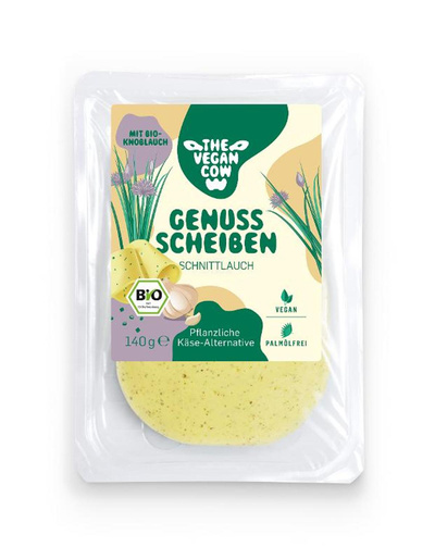 Produktfoto zu Genuss Scheiben Schnittlauch vegan (Käsealternative) 140g
