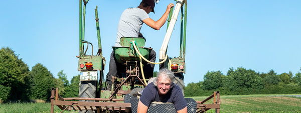 Trecker auf dem Feld
