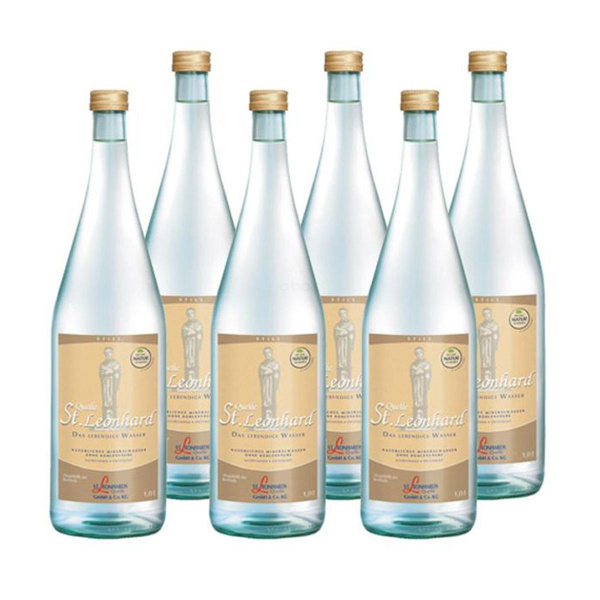 Produktfoto zu St. Leonhards still (gold) Kiste (6 x 1L)