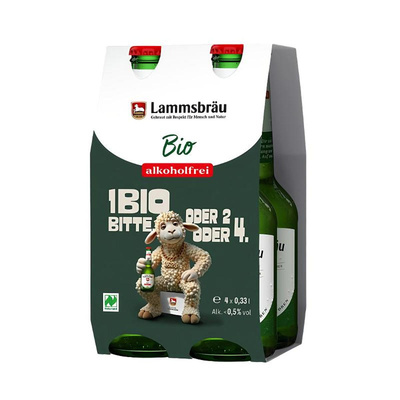 Produktfoto zu Lammsbräu alkoholfrei 4er Pack (4x 0,33l)  MHD 08_2026