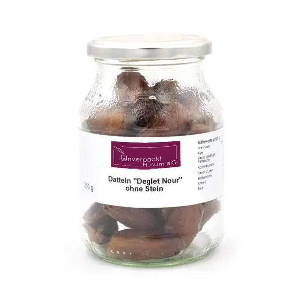 Produktfoto zu Datteln (ohne Stein) im Pfandglas 250g