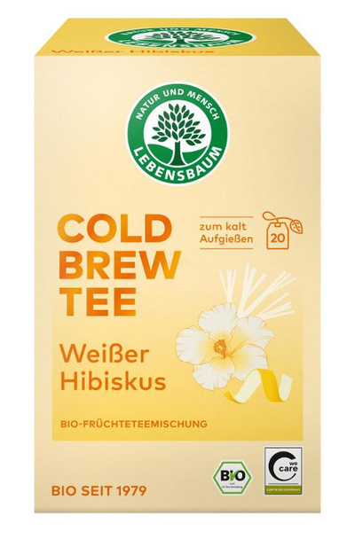 Produktfoto zu Cold Brew Weißer Hibiskus (Beutel zum kalt Aufgießen)