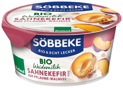 Produktfoto zu Weidemilch Sahnekefir Pflaume-Walnuss 150g Becher