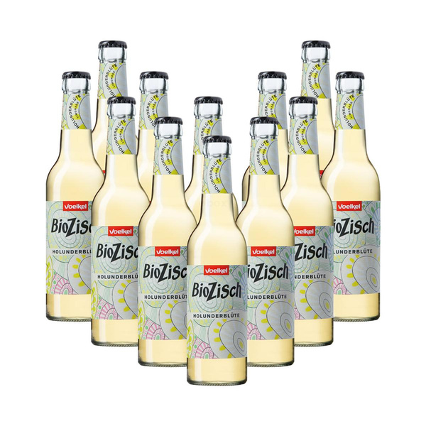 Produktfoto zu BioZisch Holunderblüte Kiste (12 x 0,33 L)