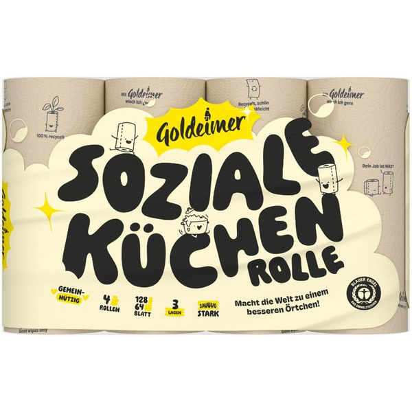 Produktfoto zu Goldeimer Küchenrollen 3-lagig (4 Stück)