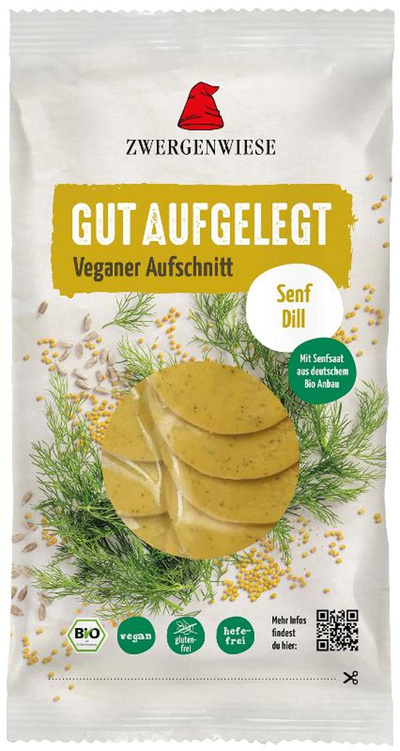 Produktfoto zu Gut Aufgelegt Veganer Aufschnitt Senf Dill 100g