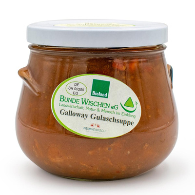 Produktfoto zu Gulaschsuppe vom Galloway 725ml Glas