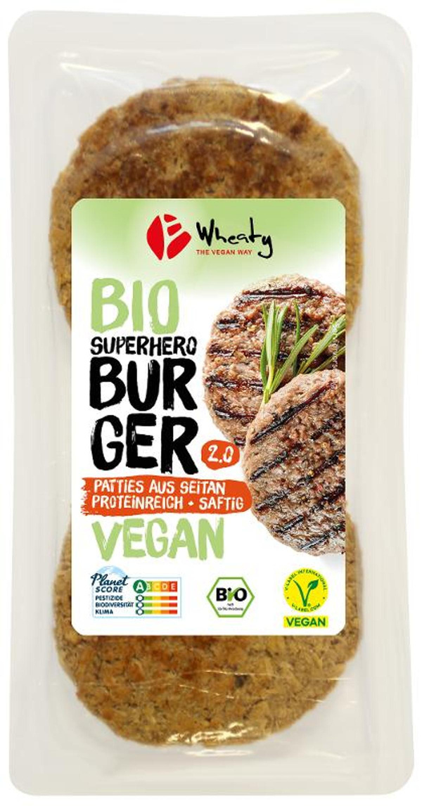 Produktfoto zu Wheaty Super Hero Burger 180g
