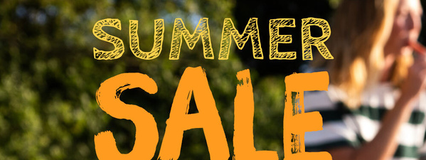 KI generiert: Hauptinhalt: Sommer Sale Hinweis. Text: "SUMMER SALE".