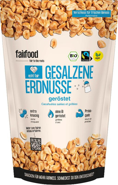Produktfoto zu Gesalzene Erdnüsse, geröstet 125g