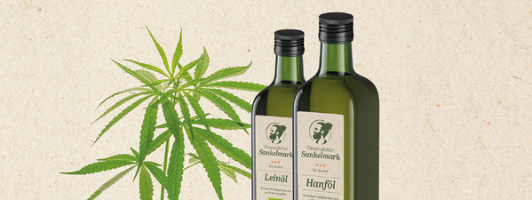 Hanföl und Leinöl