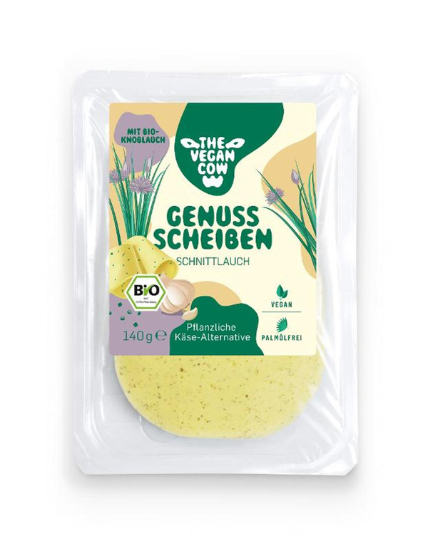 Produktfoto zu Genuss Scheiben Schnittlauch vegan (Käsealternative) 140g