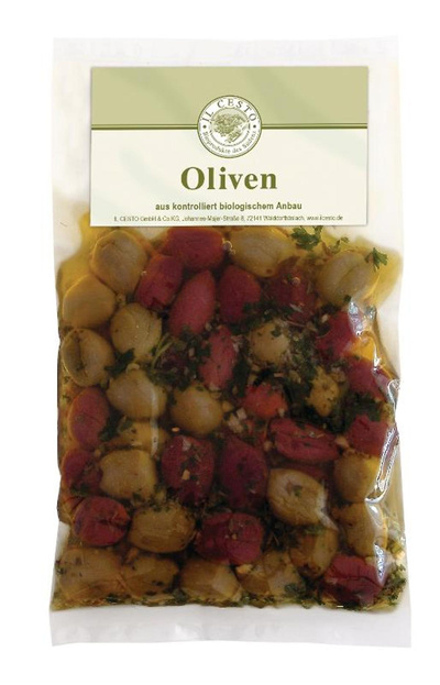 Produktfoto zu Oliven-Mix ohne Stein, mariniert 175g