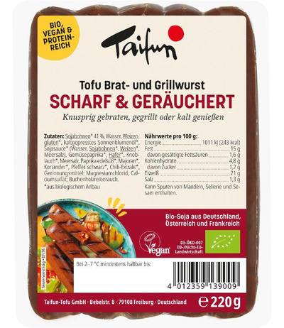 Produktfoto zu Tofu Bratwurst scharf (6 Stück)