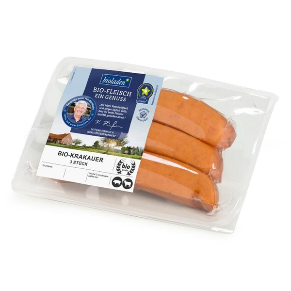 Produktfoto zu b* Krakauer vom Schwein & Rind (3 Stück) ca. 240g