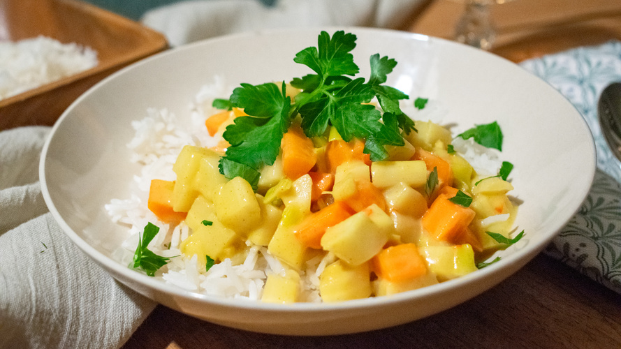Rezeptbild für Mildes Petersilienwurzel Curry