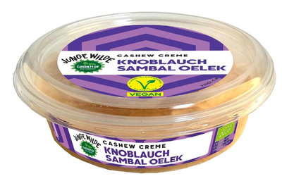 Produktfoto zu Junge Wilde Cashew Creme Knoblauch Sambal Oelek 150g