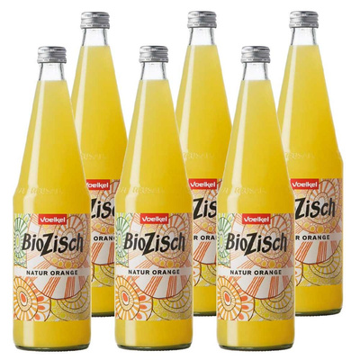 Produktfoto zu Kiste BioZisch Natur Orange (6x 0,7l)