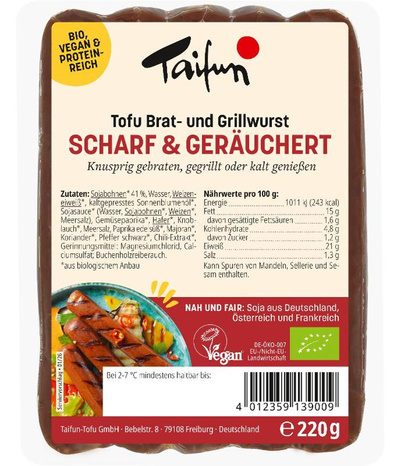 Produktfoto zu Tofu Bratwurst scharf (6 Stück)