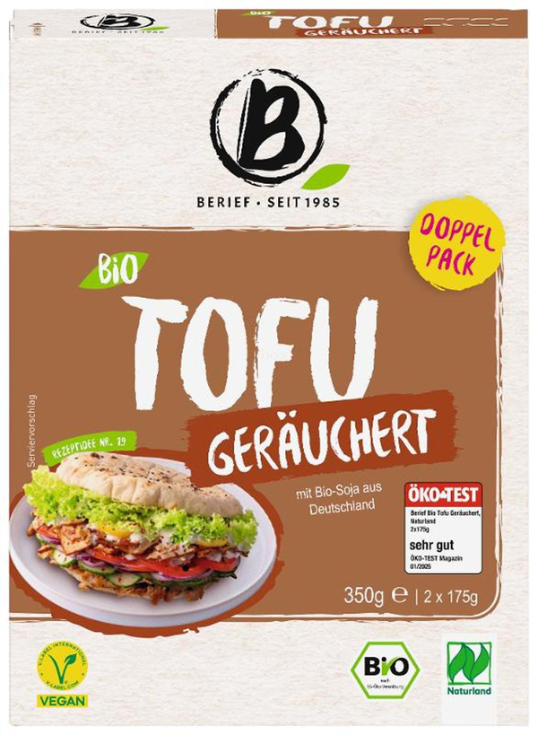 Produktfoto zu Berief Tofu geräuchert 350g (2x 175g))