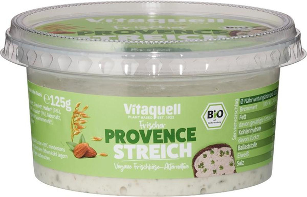 Produktfoto zu Frischer Provence Streich, Frischkäse Alternative 125g