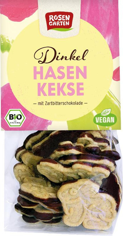 Produktfoto zu Dinkel Osterhasenkeks zartbitter 150g