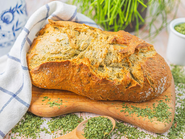 Produktfoto zu Dinkel Bärlauch Ciabatta 400g