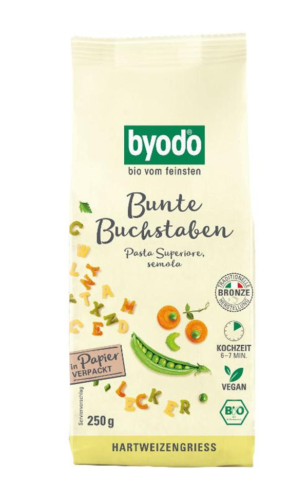 Produktfoto zu Bunte Buchstaben Hartweizengrieß Pasta 250g