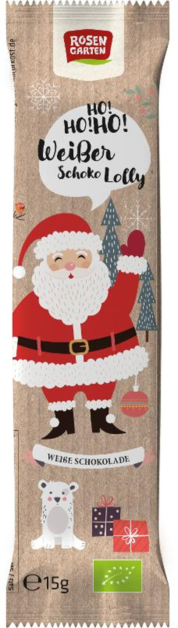 Produktfoto zu Weißer Schoko-Lolly Nikolaus
