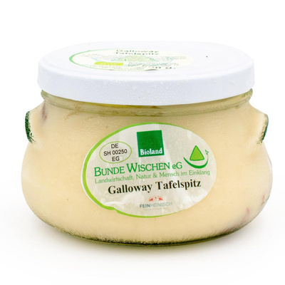 Produktfoto zu Tafelspitz in Meerrettischsauce vom Galloway 500g Glas