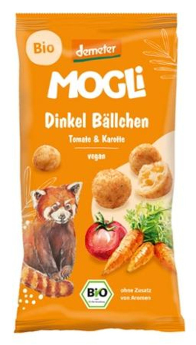 Produktfoto zu Dinkel Bällchen Tomate und Karotte