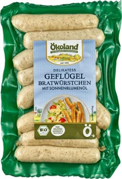 Produktfoto zu Delikatess Geflügelbratwürstchen 9 Stück (klein)