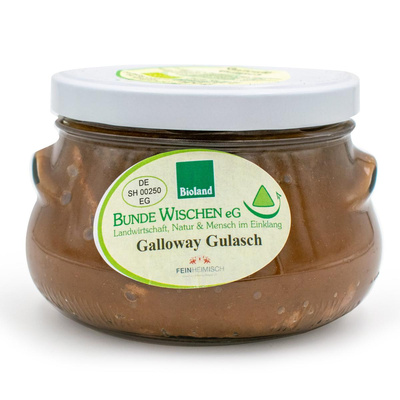 Produktfoto zu Gulasch vom Galloway 500g Glas