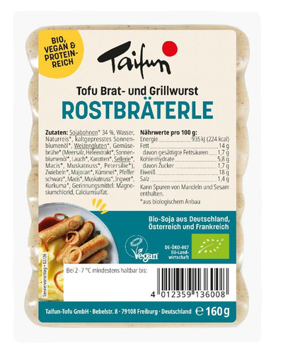 Produktfoto zu Tofu Rostbräterle (6 Stück) 160g