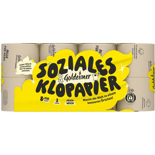 Produktfoto zu Goldeimer Klopapier 3-lagig (8 Rollen)