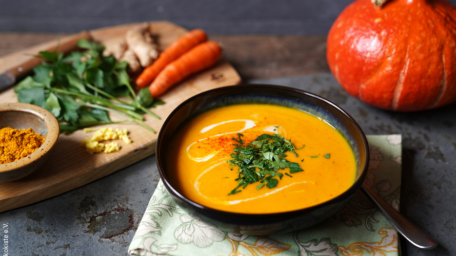 Rezeptbild für Kürbissuppe asiatisch