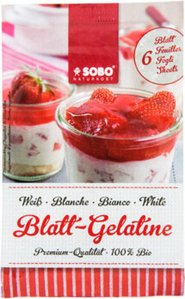 Produktfoto zu Gelatine weiß (6 Blatt)