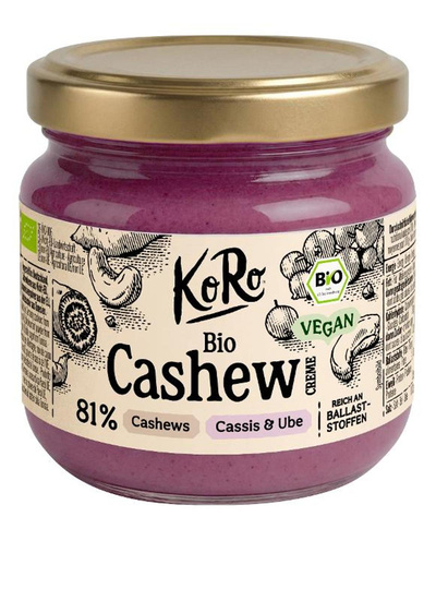 Produktfoto zu Cashewcreme Cassis & Ube 200g