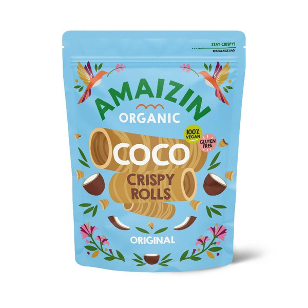 Produktfoto zu Coco Crispy Rolls Original (Kokosnuss-Snack) 140g