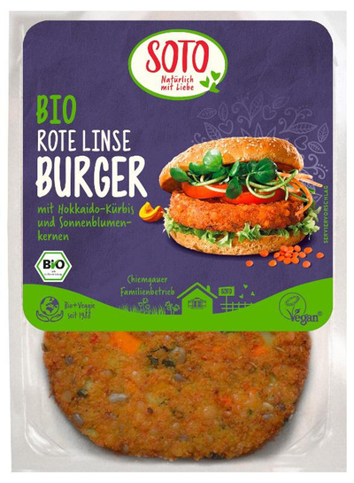 Produktfoto zu Rote Linsen Burger (vegan) 160g