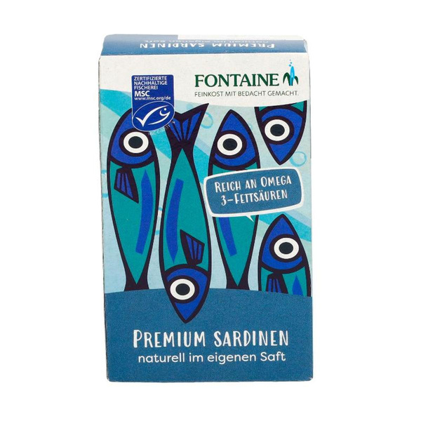 Produktfoto zu Sardinen Premium Natur in eigenen Saft 125g