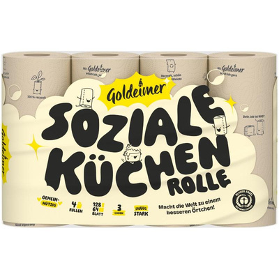 Produktfoto zu Goldeimer Küchenrollen 3-lagig (4 Stück)
