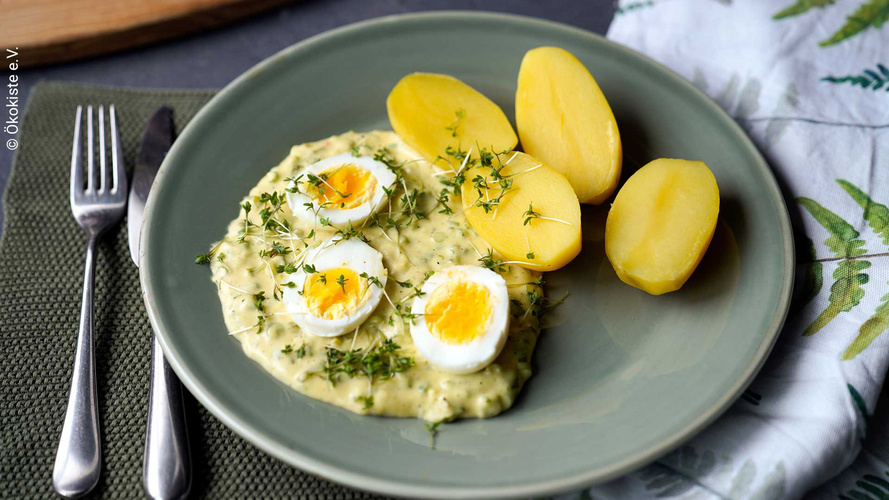 Rezeptbild für Eier in Senfsahne